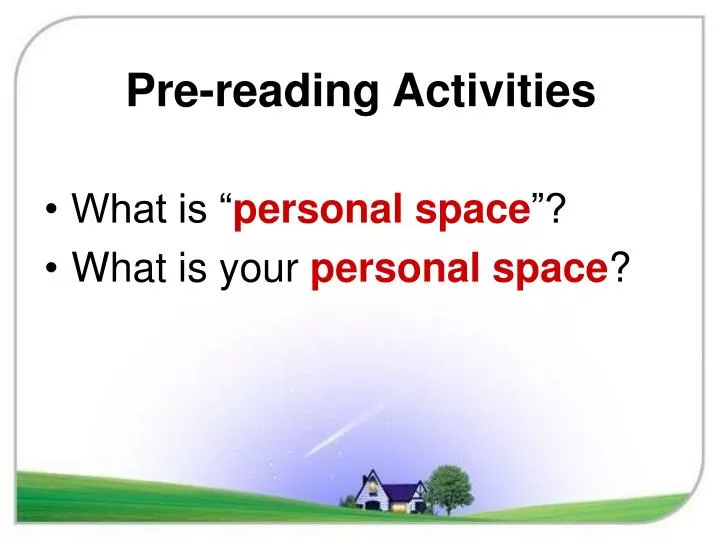 pre reading activities n.