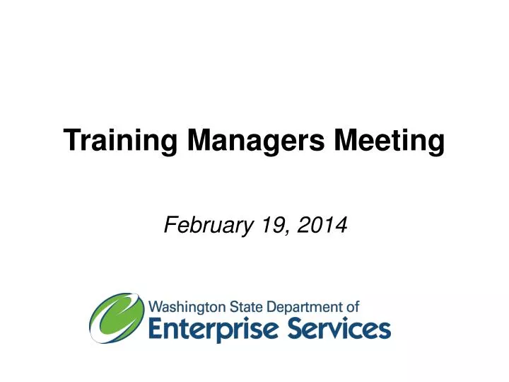 training managers meeting n.