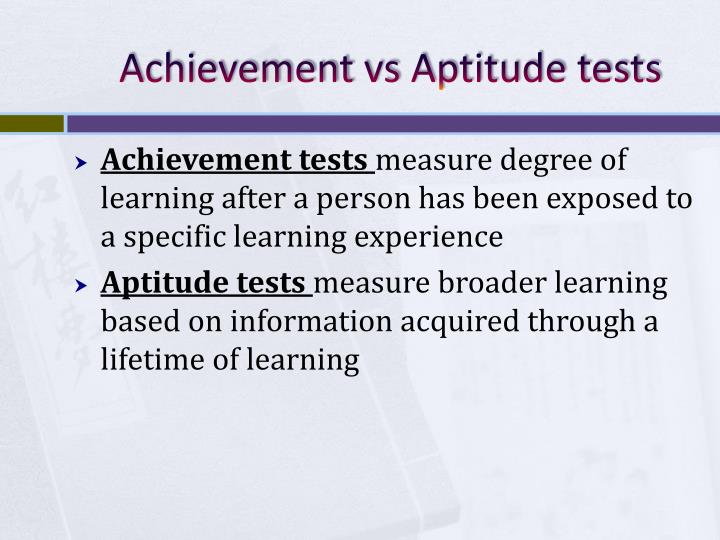 Achievement Vs Aptitude Test