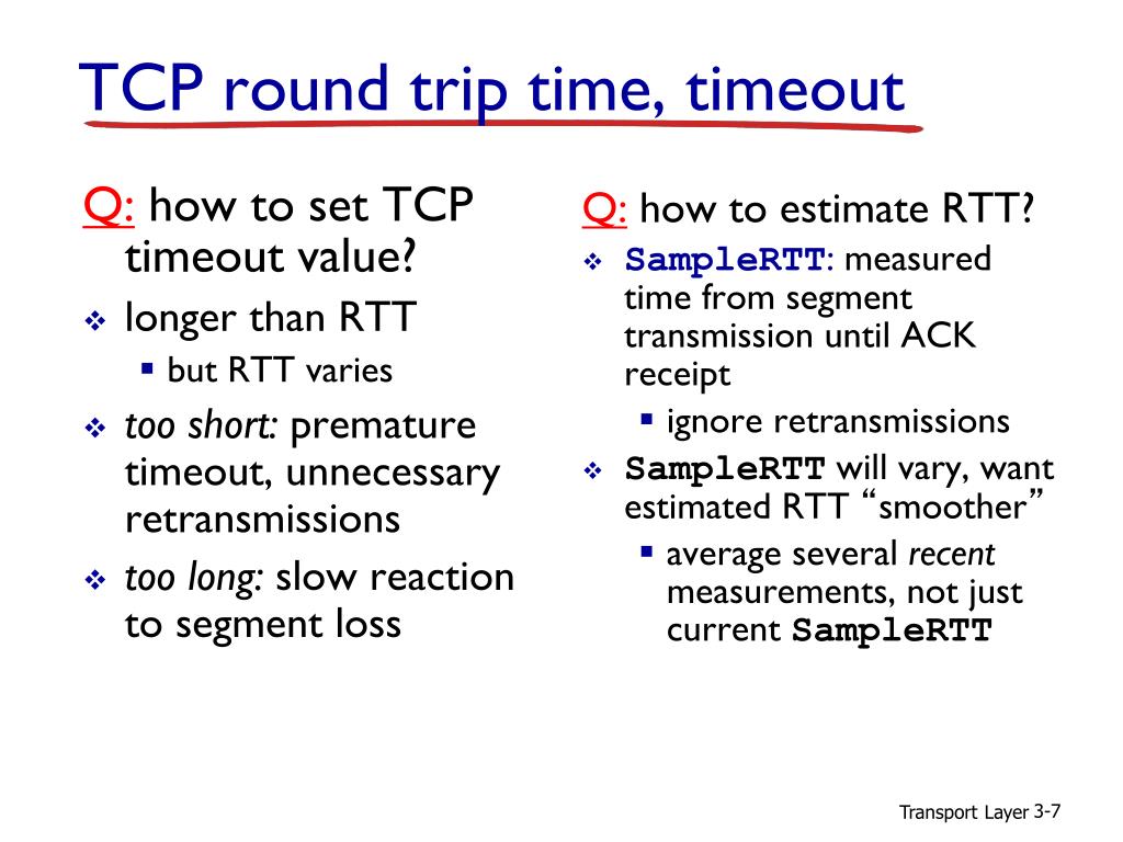 what is round trip time in tcp