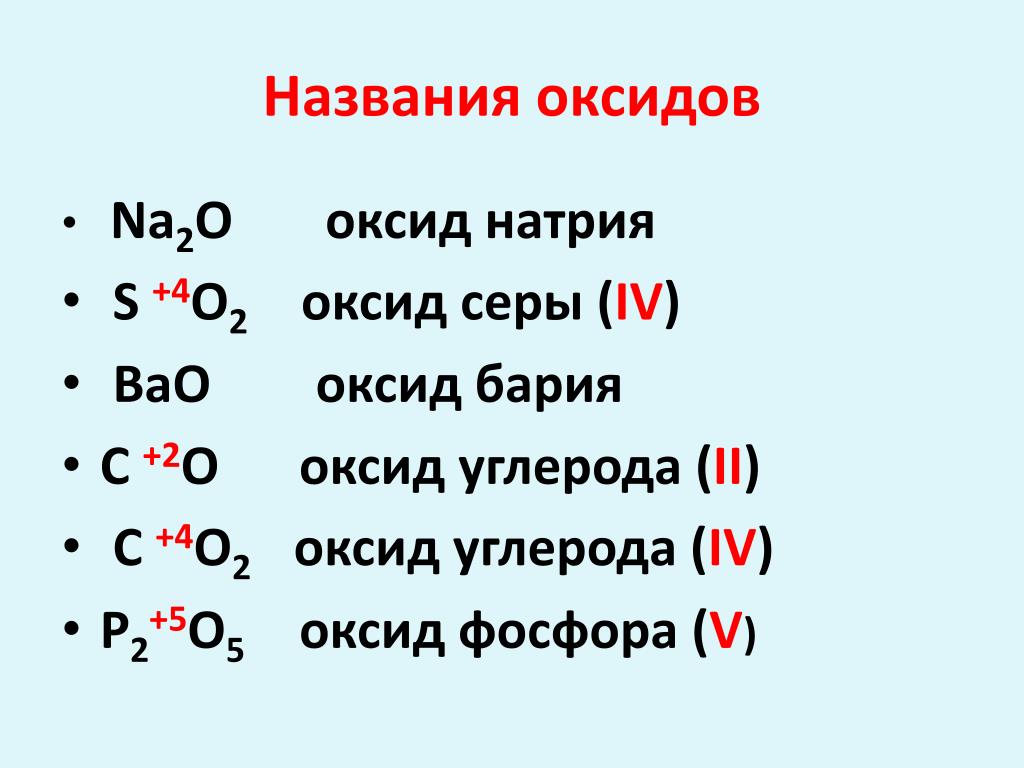 Группа формул оксидов 2 вариант. Все названия оксидов. Оксиды формулы и названия.