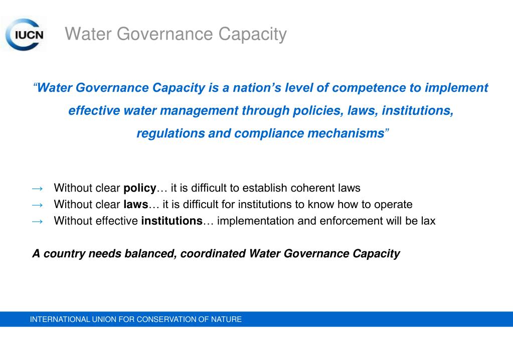 PPT - Reforming Water Governance: Principles Enabling Practice ...