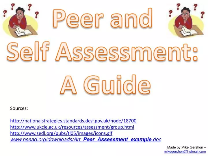 peer and self assessment peer and self assessment
