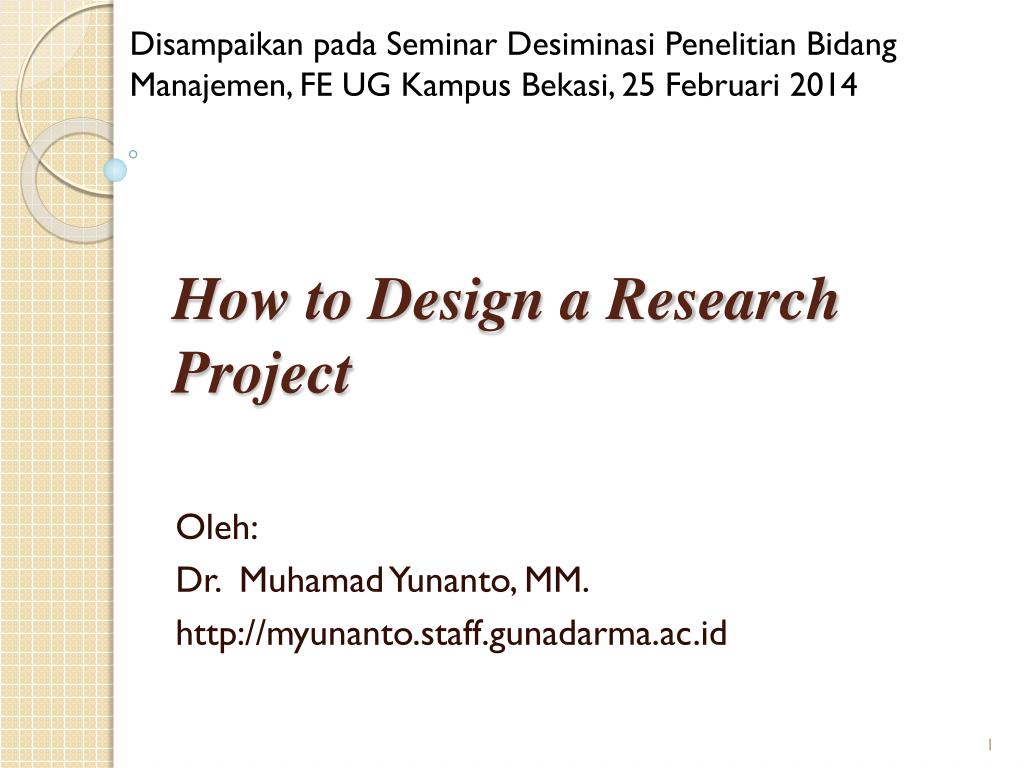 designing a research project pdf