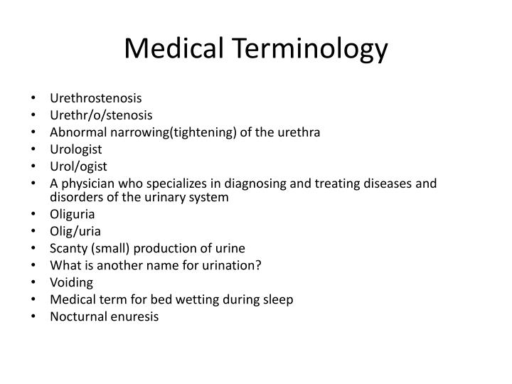 PPT Medical Terminology PowerPoint Presentation ID6160922