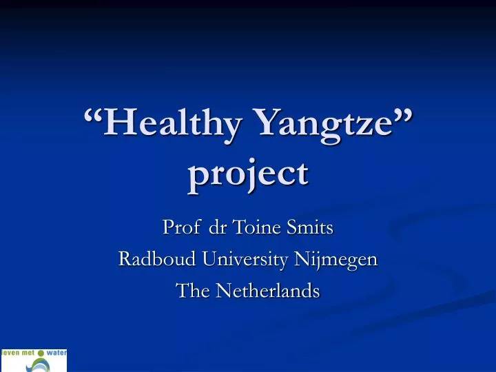 healthy yangtze project n.