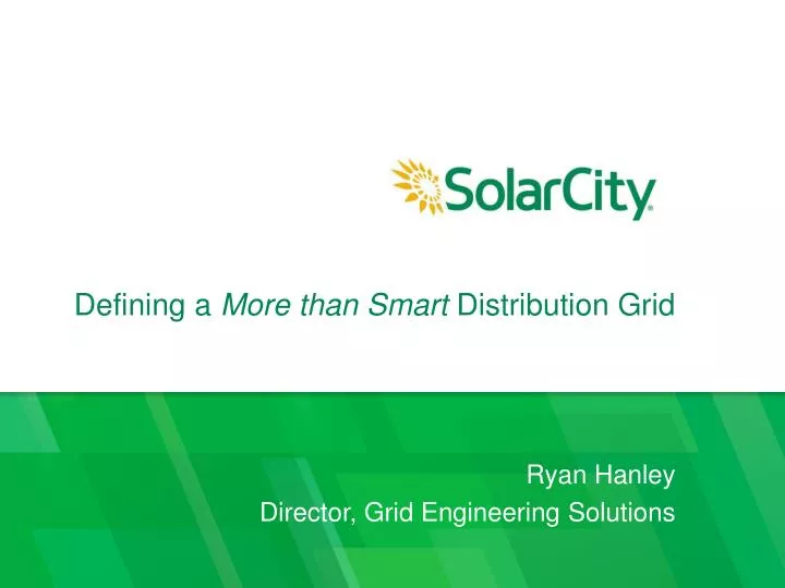 PPT Defining a More than Smart Distribution Grid PowerPoint Presentation ID6161498