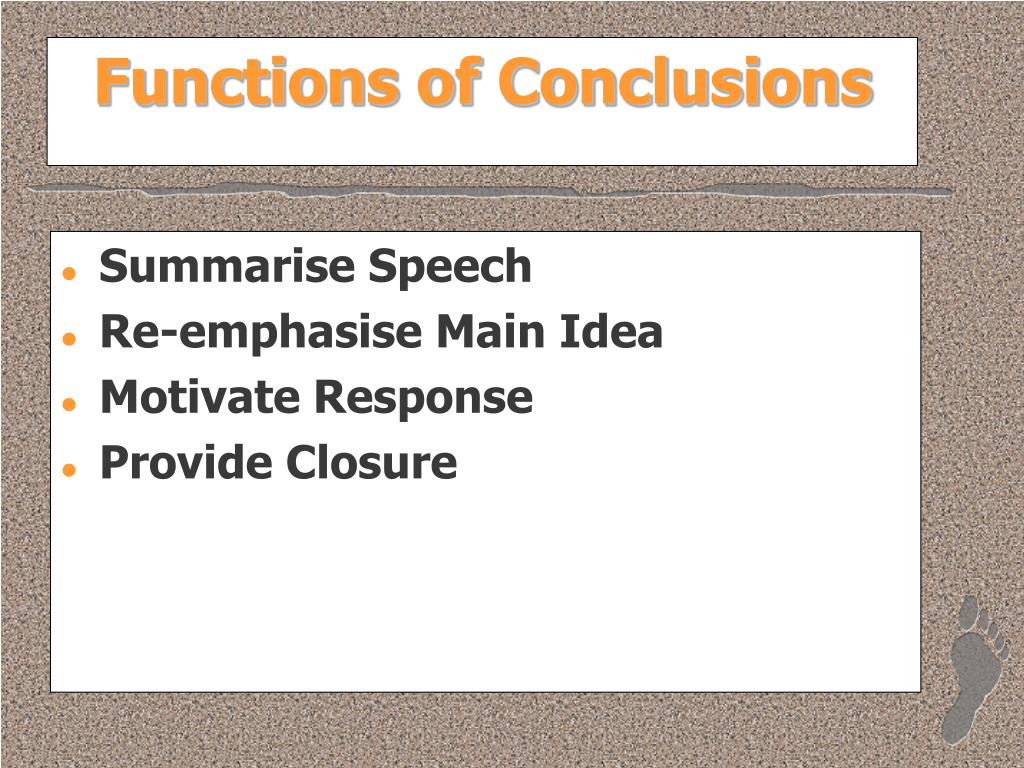 conclusion oral presentation