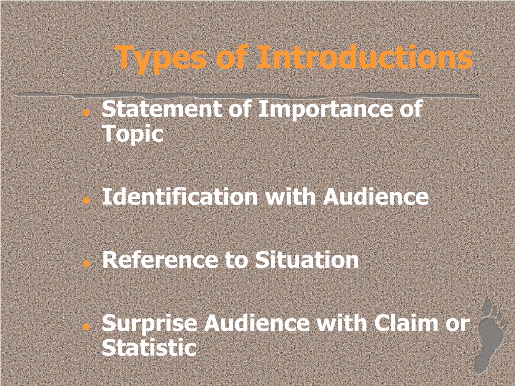 types of the oral presentation