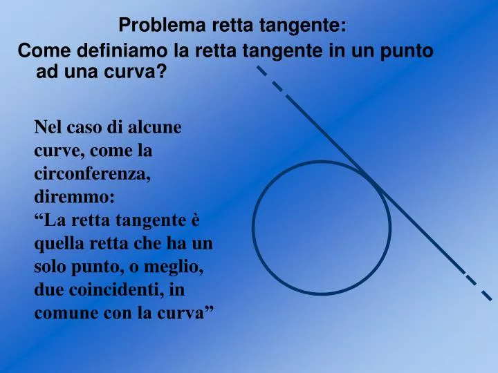 Ppt Problema Retta Tangente Come Definiamo La Retta Tangente In Un Punto Ad Una Curva Powerpoint Presentation Id 6162153