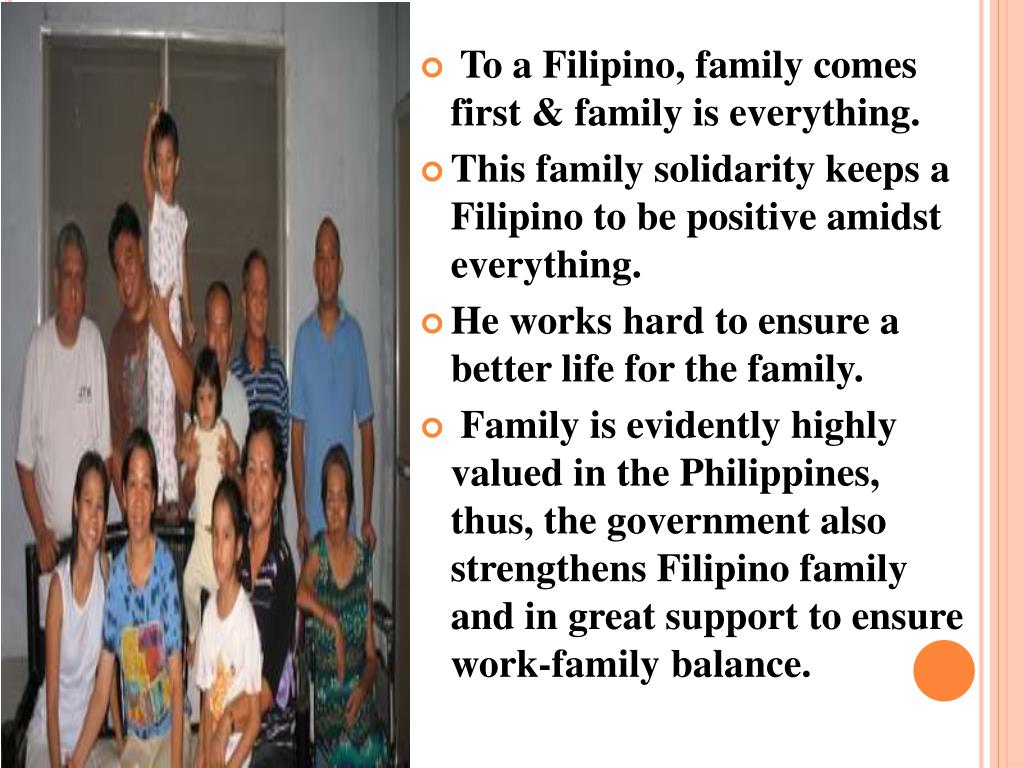 filipino family values essay brainly