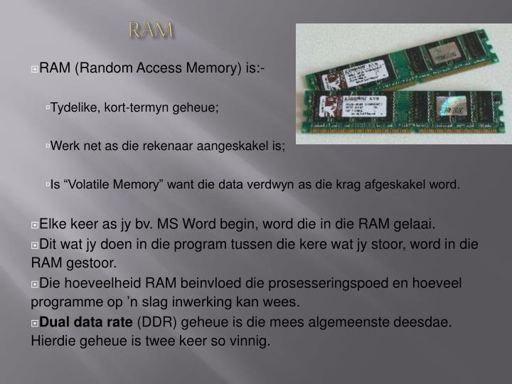 PPT Stoor & Geheue PowerPoint Presentation ID6163148