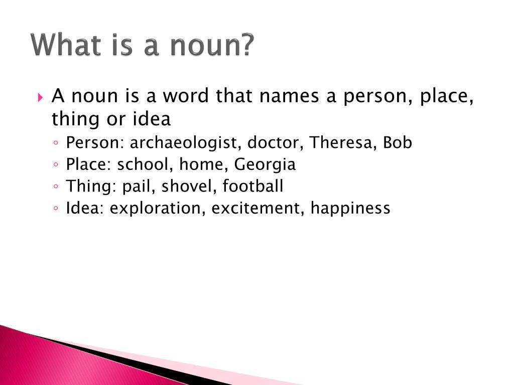 what is a noun presentation