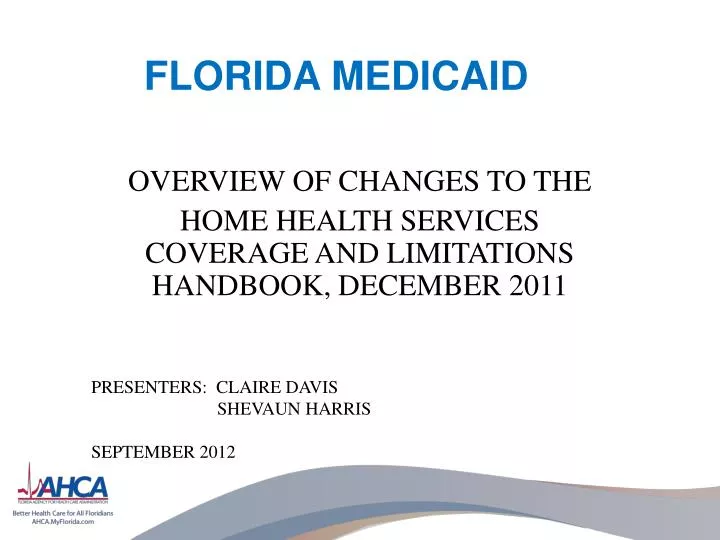 Florida Medicaid Home Health Services Coverage And Limitations Handbook