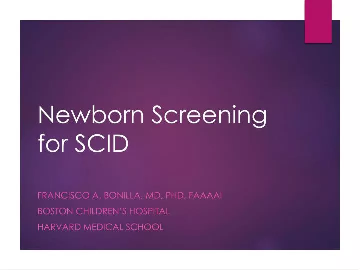 scid newborn screening scid newborn screening