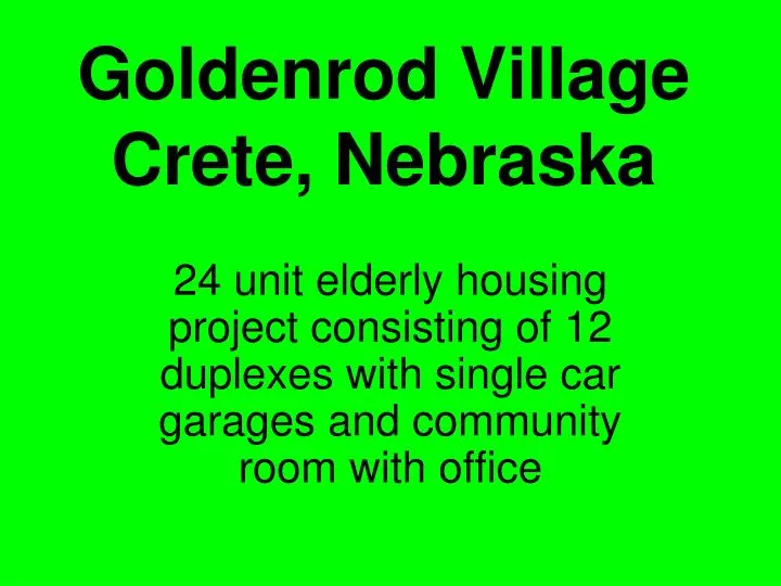 goldenrod village crete nebraska n.