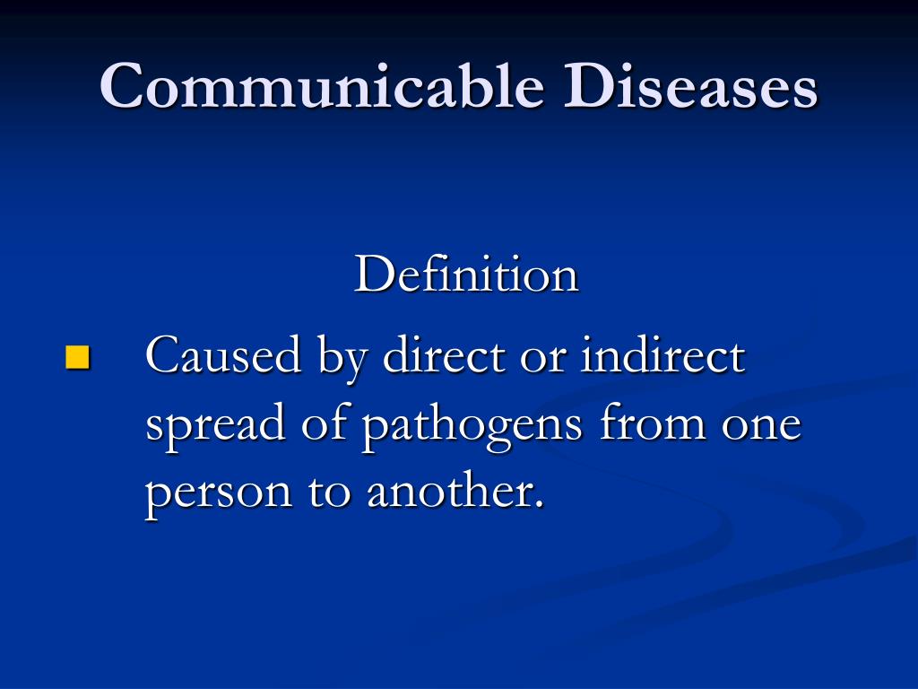 Communicable Diseases PowerPoint Presentation