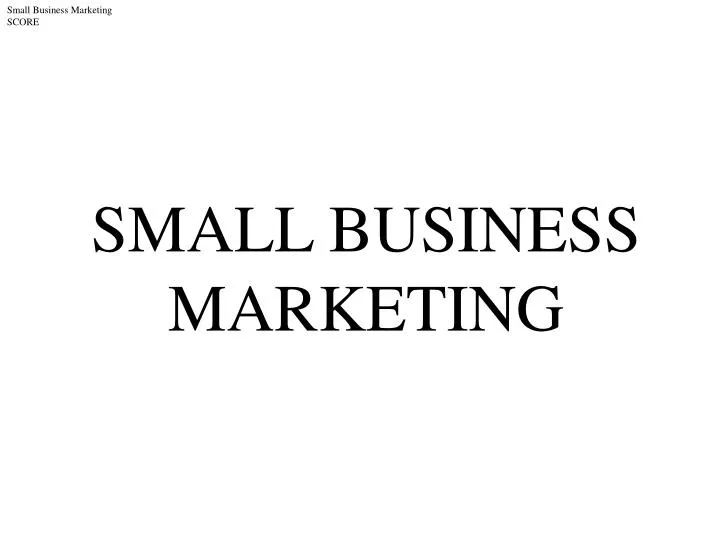 small business marketing n.