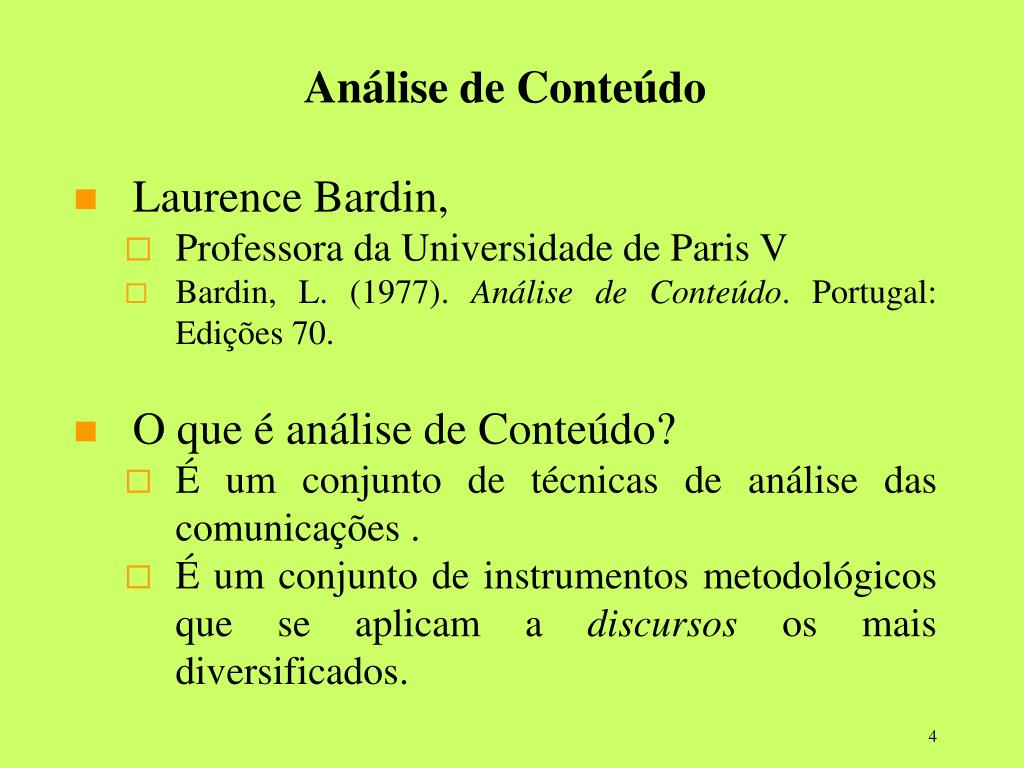 PPT - ANÁLISE DE CONTEÚDO PowerPoint Presentation, free download -  ID:6167211