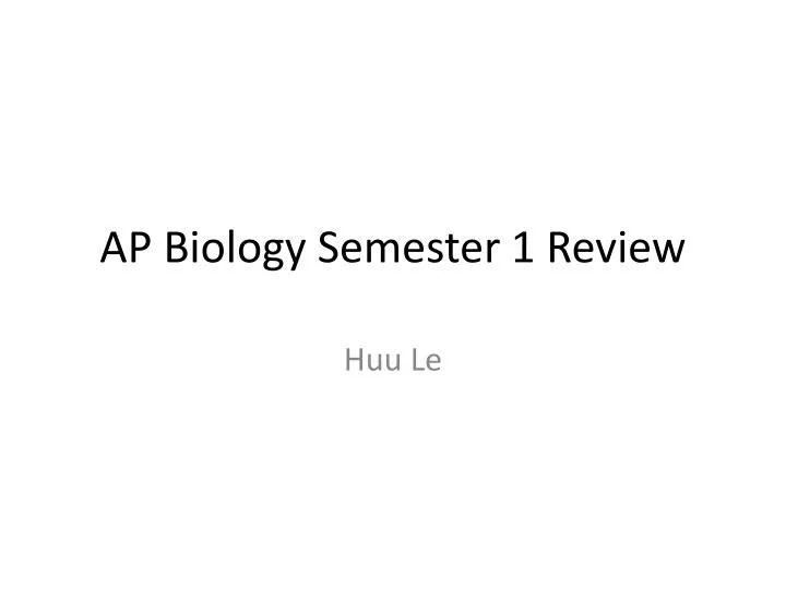ap biology semester 1 review n.