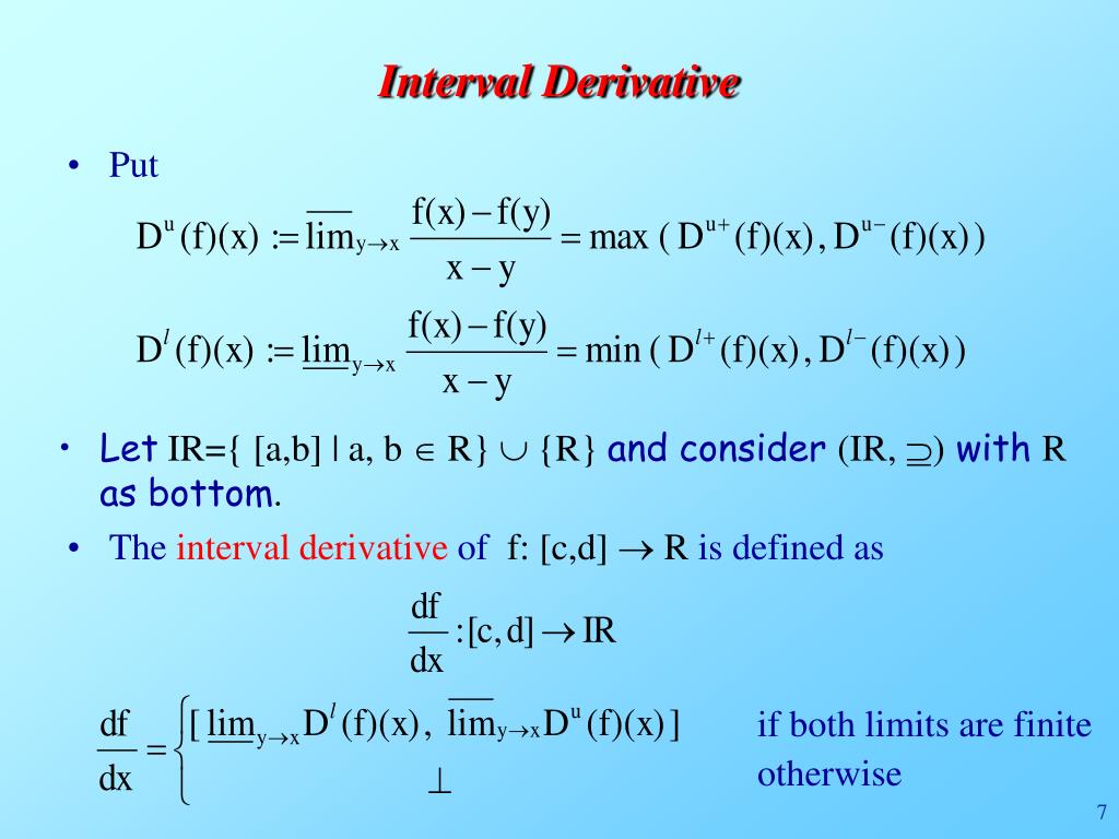 PPT - Interval Derivative of Functions PowerPoint Presentation, free ...