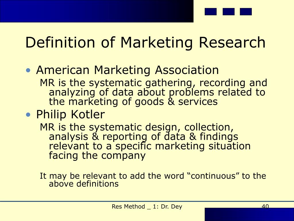 meaning of marketing research pdf