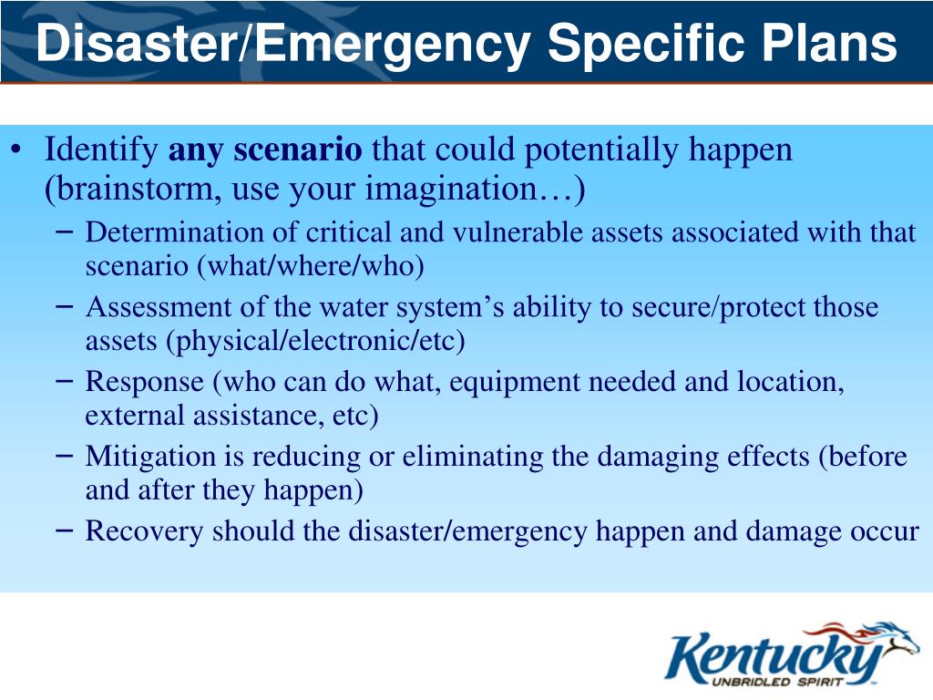 Drinking Water Emergency Response Plan