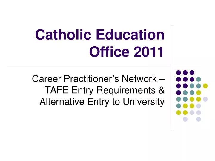 catholic education office 2011 n.