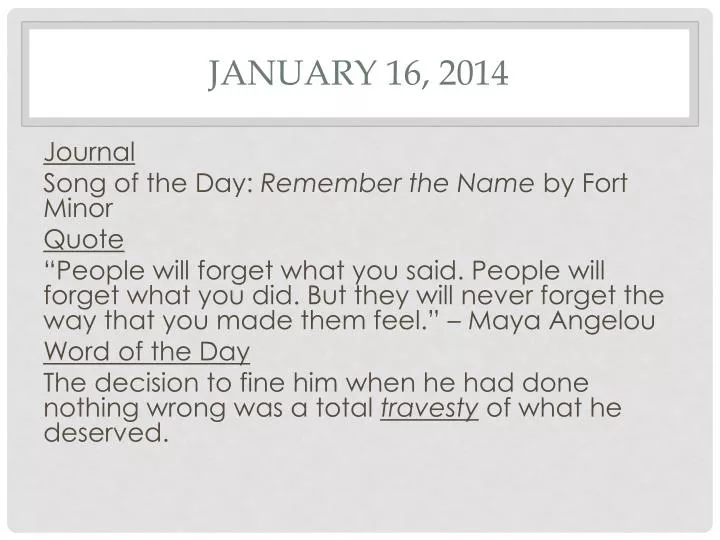 Ppt January 16 14 Powerpoint Presentation Free Download Id