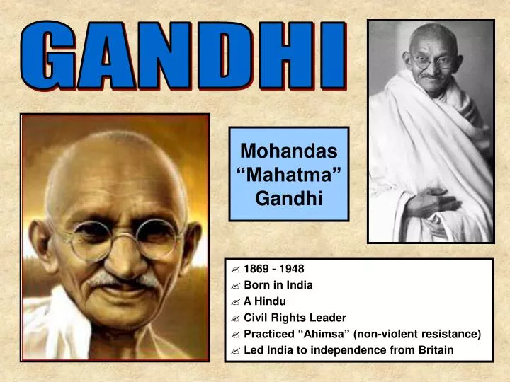 biography of mahatma gandhi ppt