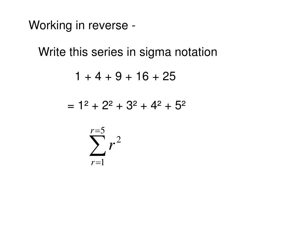 PPT - Sigma Notation PowerPoint Presentation, free download - ID