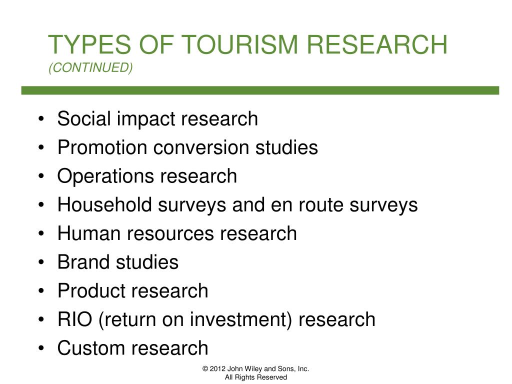 topic for research in tourism
