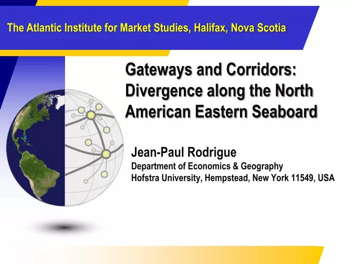 gateways and corridors divergence along the north american eastern seaboard n.