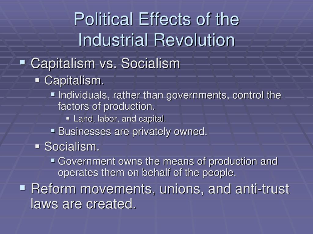 Effect of the industrial revolution