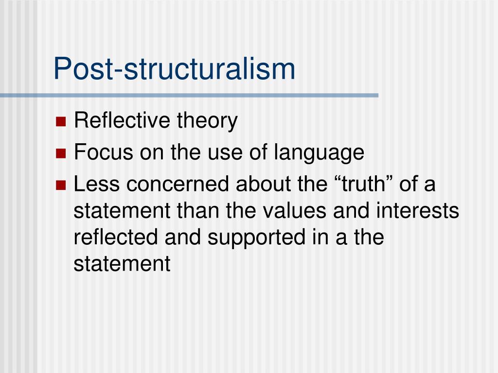 brief essay on post structuralism