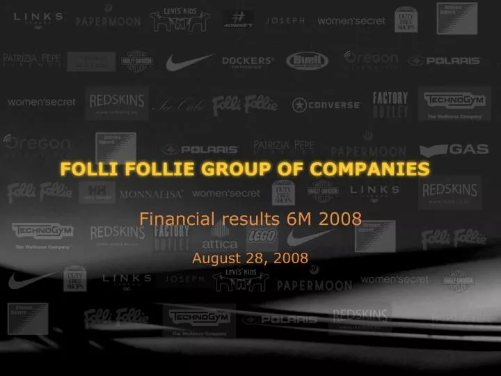 financial results 6m 2008 august 28 2008 n.