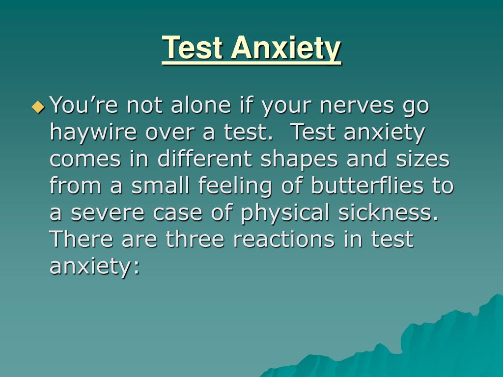PPT - Test Anxiety PowerPoint Presentation, free download - ID:6177377