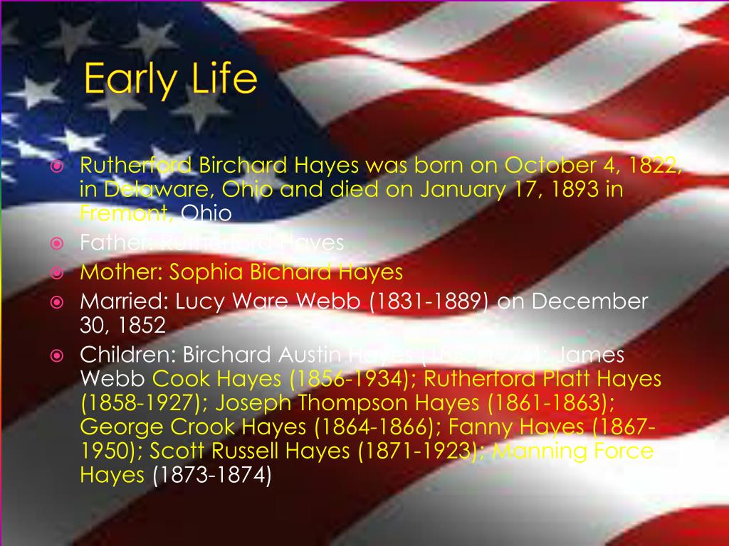 PPT - President Rutherford Hayes PowerPoint Presentation, free download ...