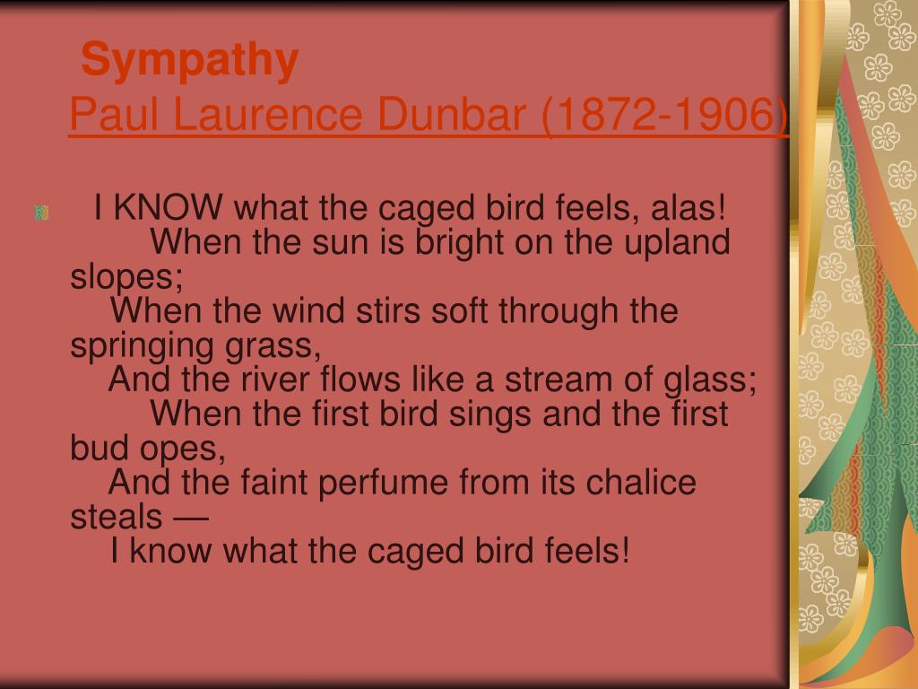paul laurence dunbar poem sympathy