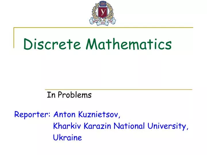 PPT - Discrete Mathematics PowerPoint Presentation, free download - ID