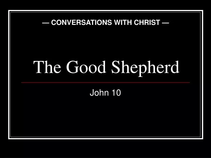 the good shepherd n.