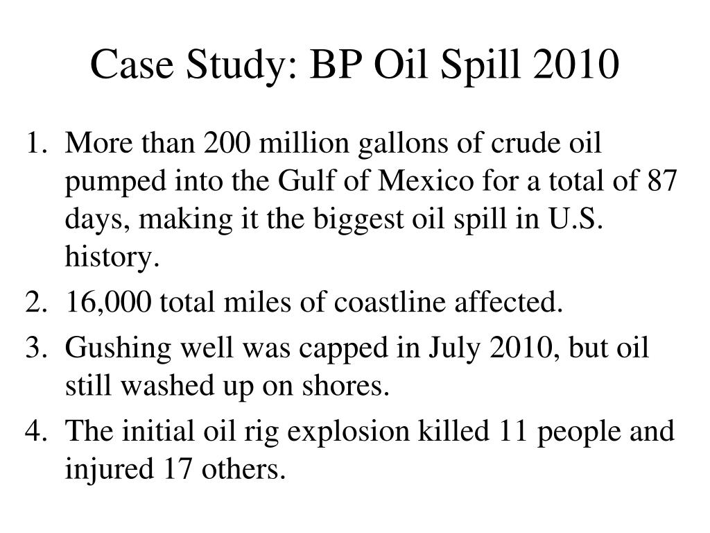 bp oil case study