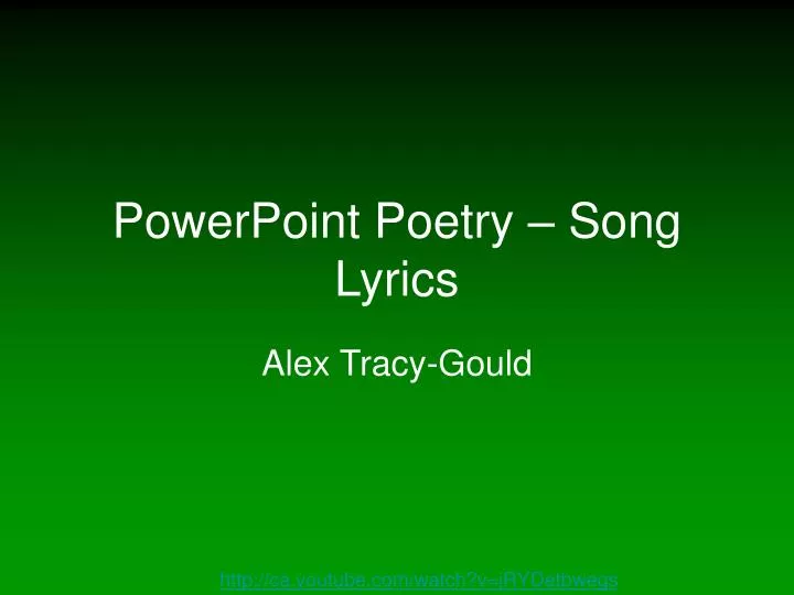 powerpoint presentation song lyrics
