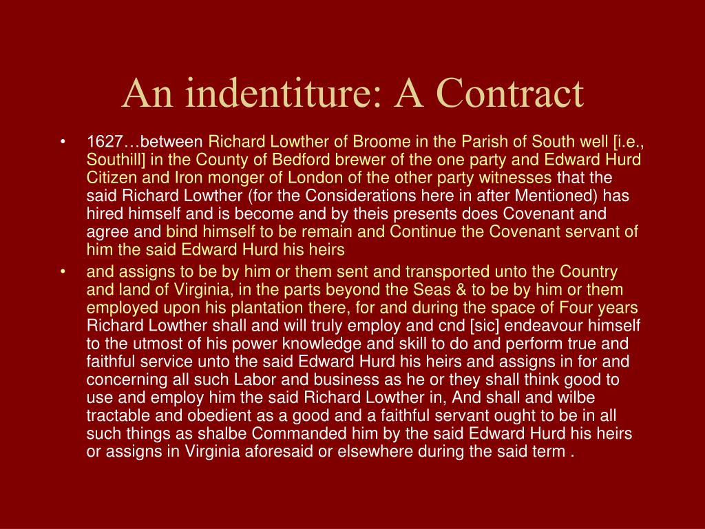 PPT - The Evolution of American Slavery: From Indentured Servitude to ...