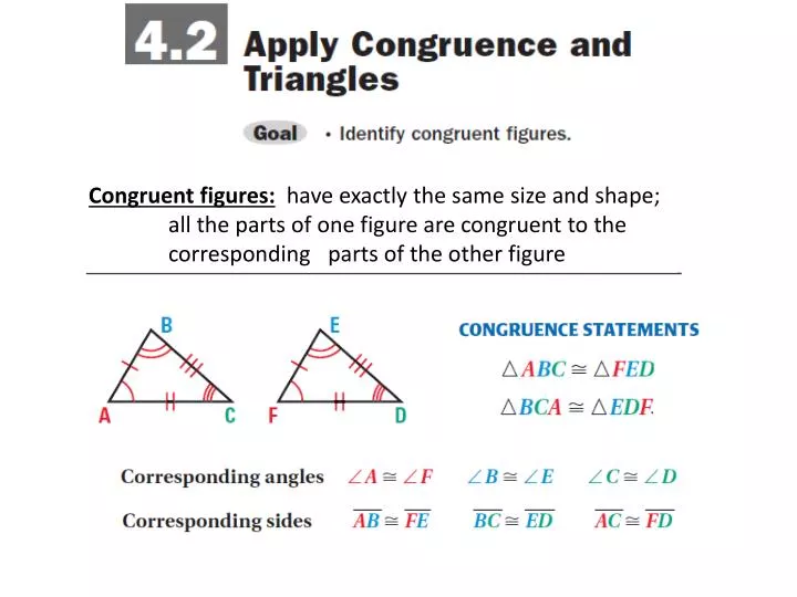 Ppt Congruent Figures Have Exactly The Same Size And Shape Powerpoint Presentation Id 6183176