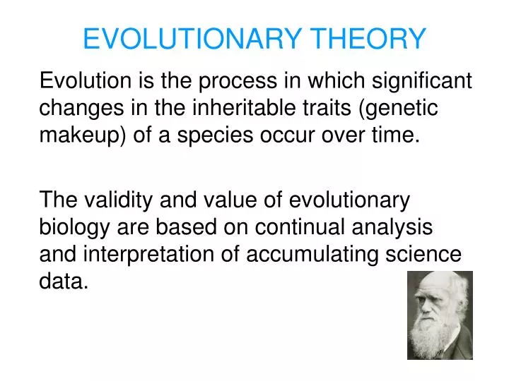 an analysis of evolutionary theory an analysis of evolutionary theory