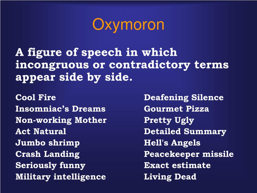 oxymoron figure of speech definition