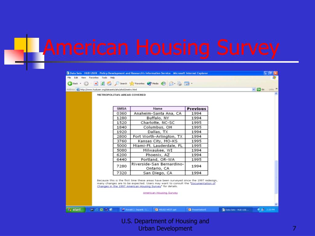 PPT American Housing Survey PowerPoint Presentation, free download