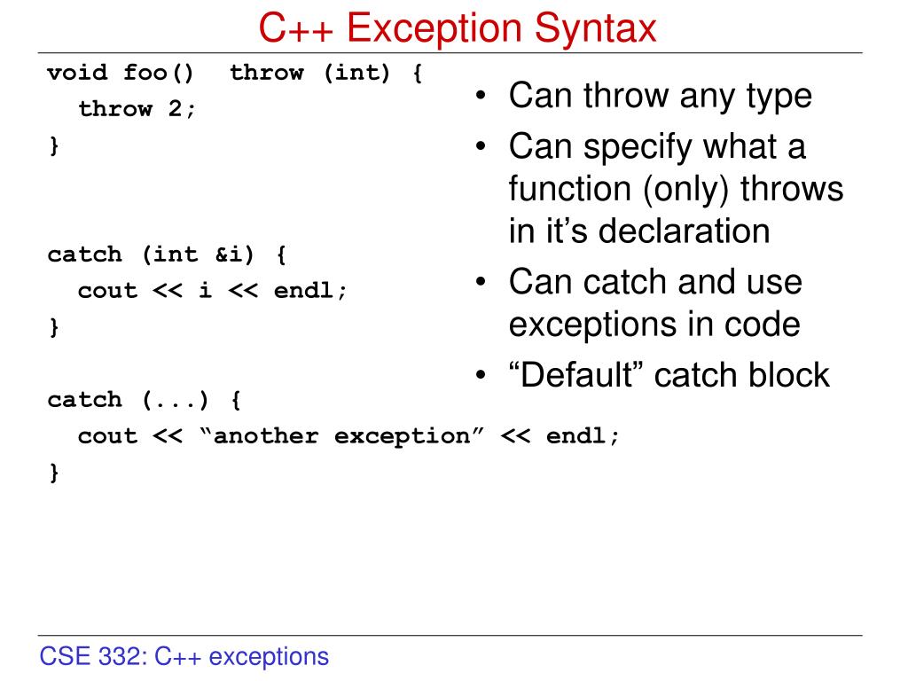 Introduction to C++ Exceptions