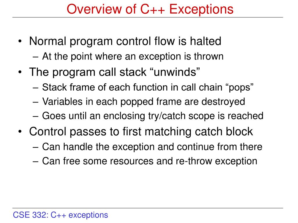 Introduction to C++ Exceptions